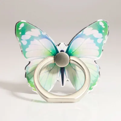 Simple Creative Cartoon Butterfly Painted Phone Bracket Ring Buckle