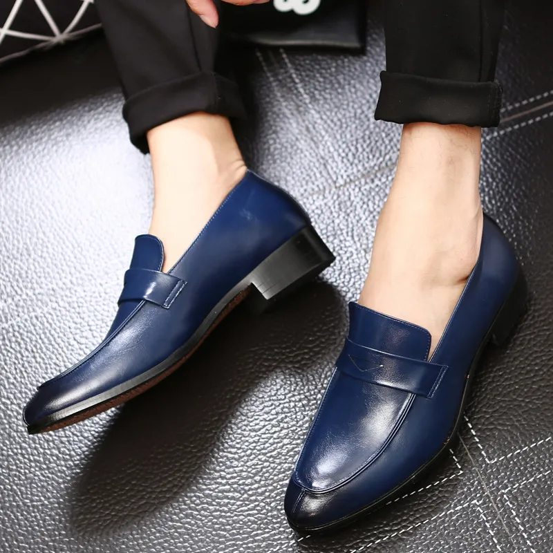 Mocasines JITAI Para Hombre - Estilo Casual/Elegante, Cuero Sintético, Suela De Goma (Negro)