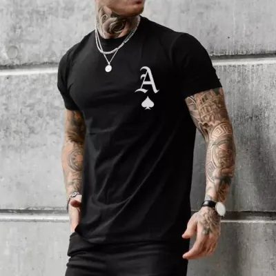 Wholesale Men Fashion Casual 3D Tie-Dye Print Plus Size Short Sleeve T-Shirt