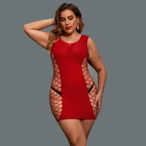 Women Sexy Plus Size Hollow Side Sleepwear