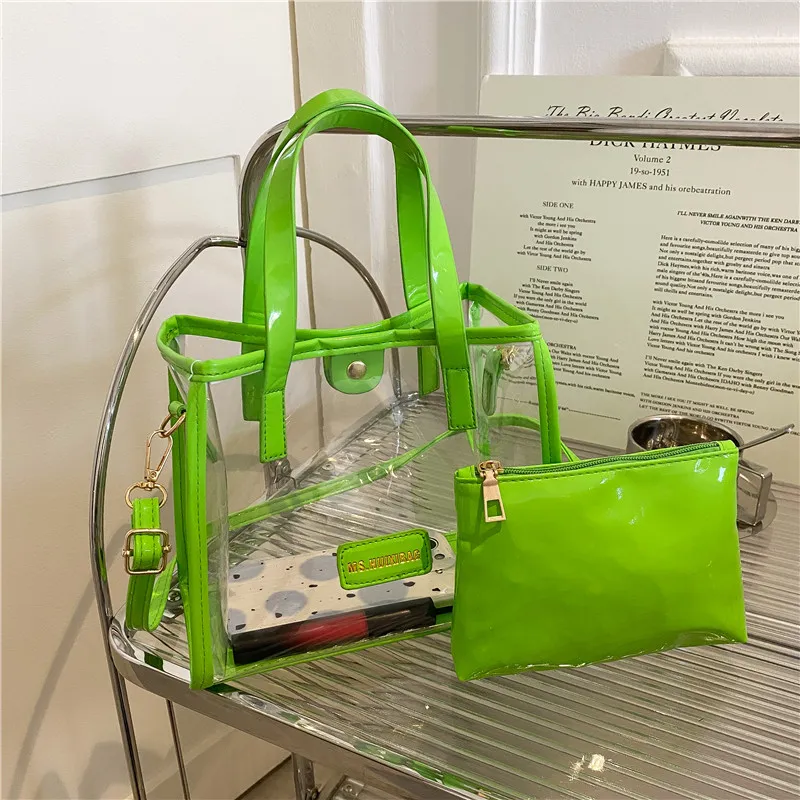 Wholesale Women Fashion Large Capacity Clear Handbag