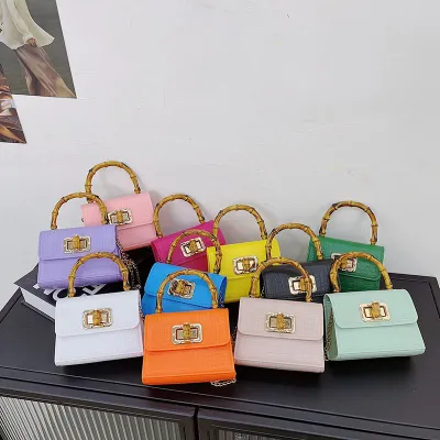 Women Fashion Solid Color Crocodile Jelly Mini Crossbody Bag