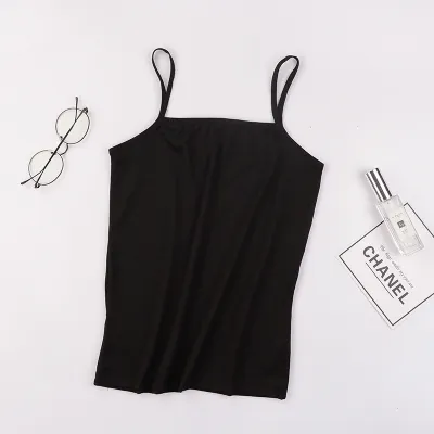 Summer Student Basic Solid Color Camisole Tank Top