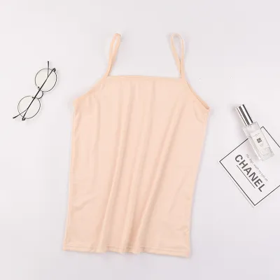 Summer Student Basic Solid Color Camisole Tank Top