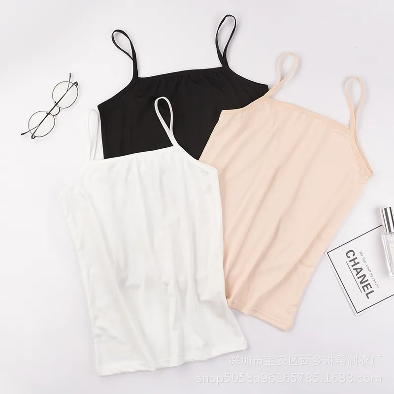 Summer Student Basic Solid Color Camisole Tank Top