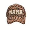 Brown Leopard-Corduroy Baseball Cap