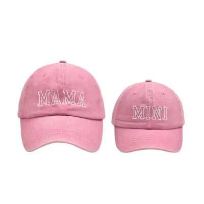 Fashion Casual Embroidery Letter Mama Mini Mom Kids Baseball Cap