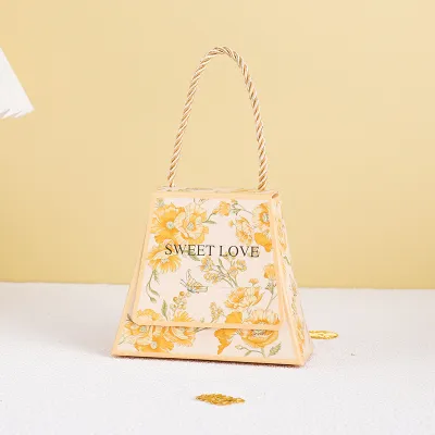 Simple Creative Wedding Candy Gift Square Paper Packaging Shopping Bag
