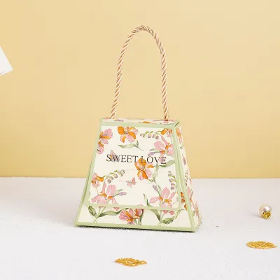 Simple Creative Wedding Candy Gift Square Paper Packaging Shopping Bag