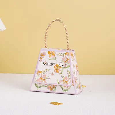 Simple Creative Wedding Candy Gift Square Paper Packaging Shopping Bag