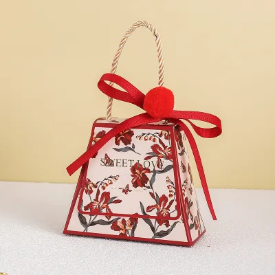 Simple Creative Wedding Candy Gift Square Paper Packaging Shopping Bag