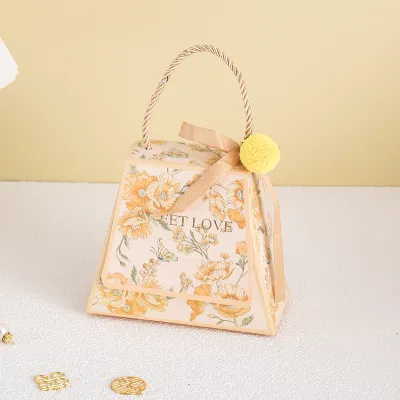 Simple Creative Wedding Candy Gift Square Paper Packaging Shopping Bag