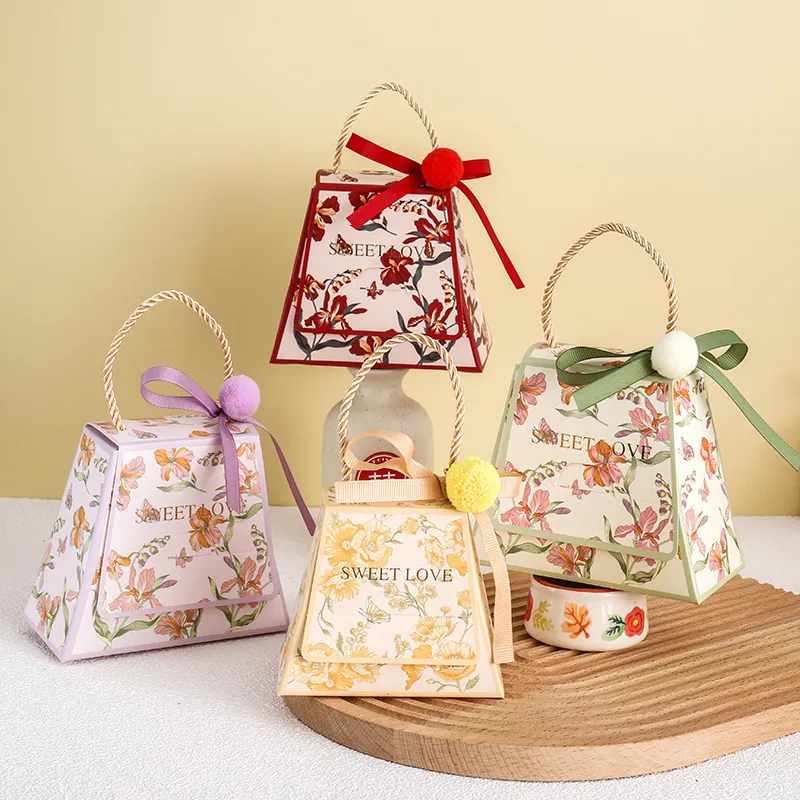 Simple Creative Wedding Candy Gift Square Paper Packaging Shopping Bag