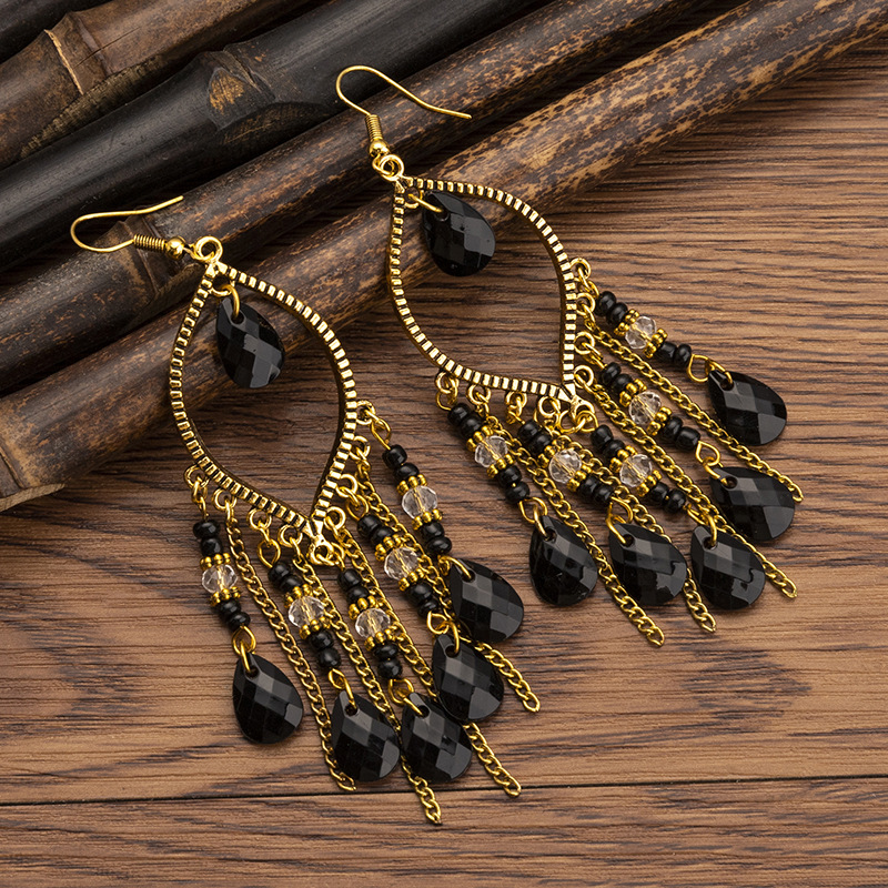 Wholesale Bohemian Ethnic Style Retro Tassel Earrings