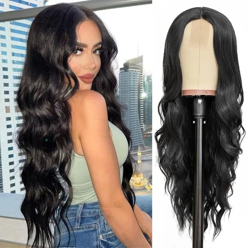 Women Fashion Natural Mid-Length Curly Wig Beauty Hair