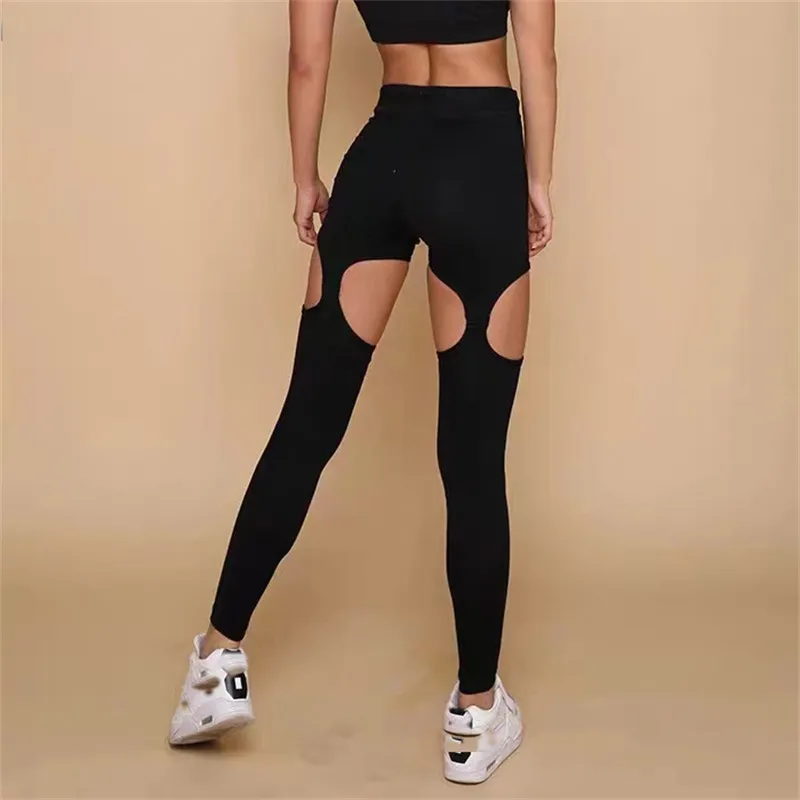 Women Fashion Yoga Hollow High Waist Sports Leggings