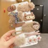 9037C Coffee Bear Hairpin Set Set Of Ten