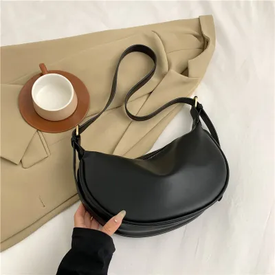 Summer Women Casual Solid Color PU Zipper Shoulder Bag