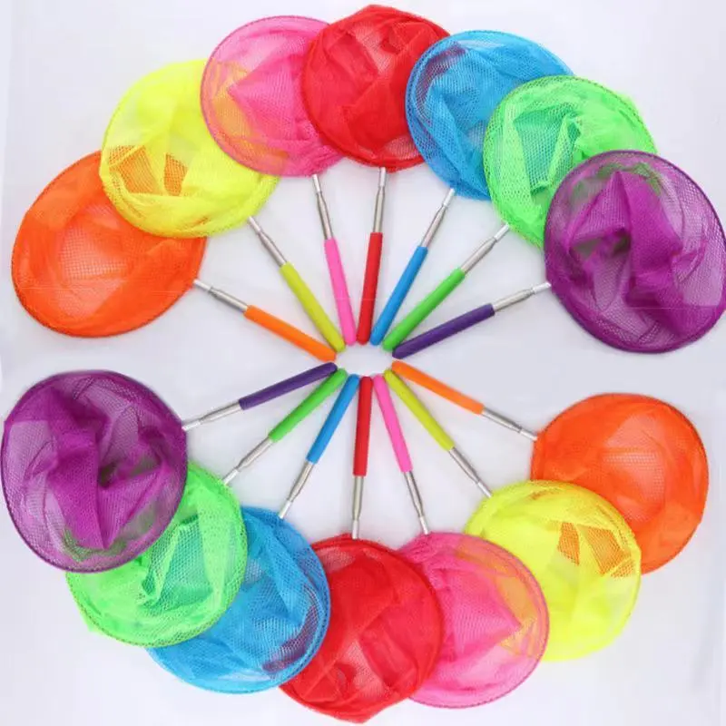 Stainless Steel Telescopic Children Toy Fishing Net with Nylon Mesh