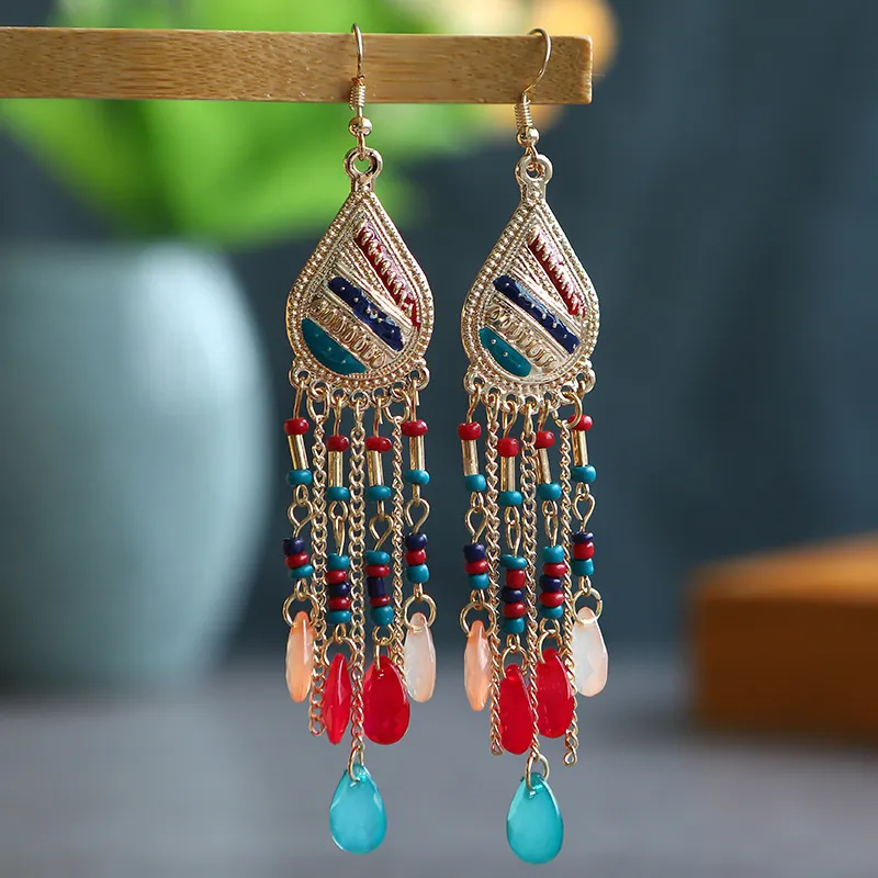 Bohemian Ethnic Style Retro Tassel Earrings