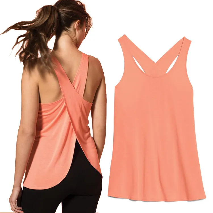 Women's Quick-Dry Back Split Tank Top for Summer Sports Fitness