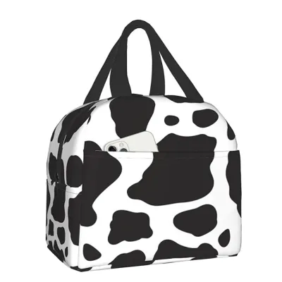 Large Capacity Printed Thermal Insulation Lunch Bag For Student Office Worker
