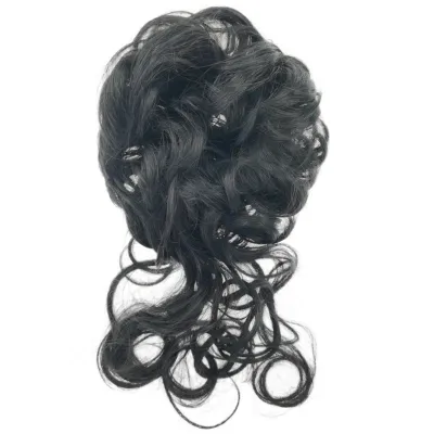 Women Fashion Curly Hair Wig Bun Exotic High Temperature Wire Hairband Medium Long Hair
