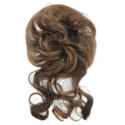 Women Fashion Curly Hair Wig Bun Exotic High Temperature Wire Hairband Medium Long Hair