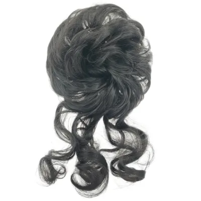 Women Fashion Curly Hair Wig Bun Exotic High Temperature Wire Hairband Medium Long Hair
