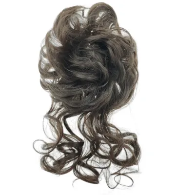 Women Fashion Curly Hair Wig Bun Exotic High Temperature Wire Hairband Medium Long Hair