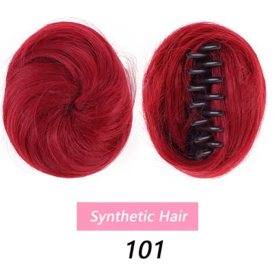 Women's Fashion Fluffy Realistic Grab Clip Wig Bun Short Hair Natural Style