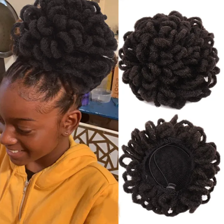 African Wig Women Small Roll Explosive Hair Bun Exotic High Temperature Wire