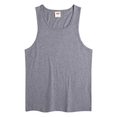 Kids Summer Boys And Girls 100% Cotton Solid Color Crew Neck Sleeveless Tank Top Custom Printed Logo