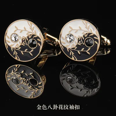 Men Simple Rhinestone Copper Animal Cufflinks Suit Shirt Accessories