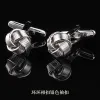 Ring-Linked Silver Cufflinks
