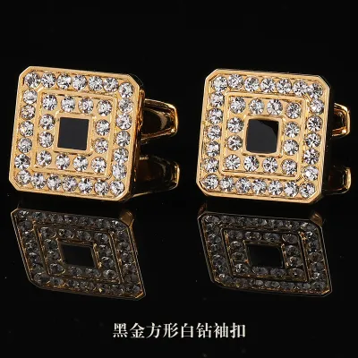 Men Simple Rhinestone Copper Animal Cufflinks Suit Shirt Accessories