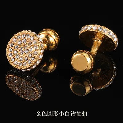 Men Simple Rhinestone Copper Animal Cufflinks Suit Shirt Accessories
