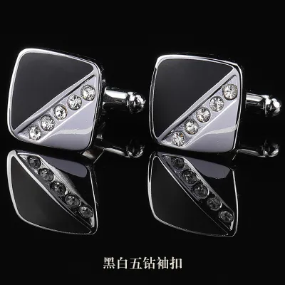Men Simple Rhinestone Copper Animal Cufflinks Suit Shirt Accessories