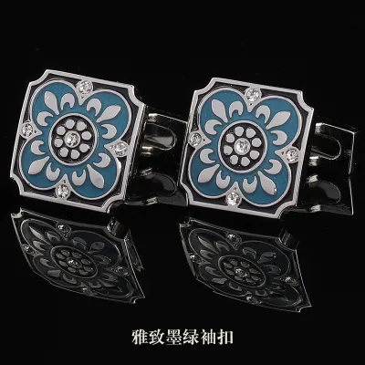 Men Simple Rhinestone Copper Animal Cufflinks Suit Shirt Accessories