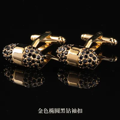 Men Simple Rhinestone Copper Animal Cufflinks Suit Shirt Accessories