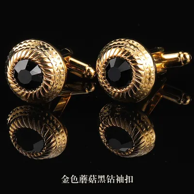 Men Simple Rhinestone Copper Animal Cufflinks Suit Shirt Accessories