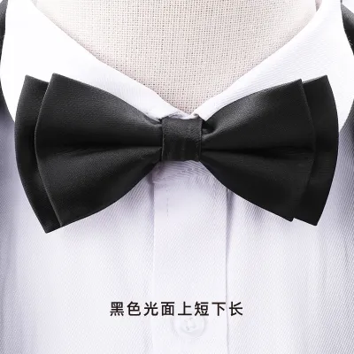 Men Simple British Style Business Dress Bow Tie
