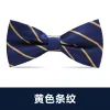 Yellow Stripe Bow Tie