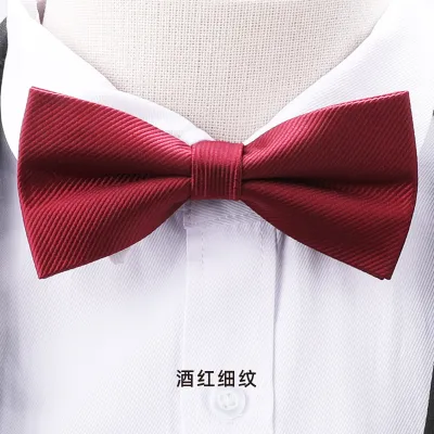 Men Simple British Style Business Dress Bow Tie