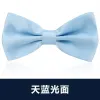 Sky Blue Smooth Bow Tie