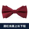 Short Bow Tie On Red Wine Surface