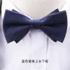 Blue Dark Strip Upper Long Lower Short Bow Ttie