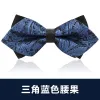 Triangle Blue Cashew Bow Tie