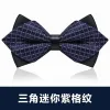 Triangle Mini Purple Plaid Bow Ttie