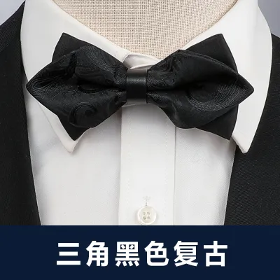 Men Simple British Style Business Dress Bow Tie